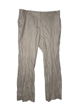 Talbots Curvy Casual Khakis Pants Size 16 Beige Careerwear Straight Leg Cotton